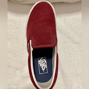 Vans Burgundy Slip On Sneakers